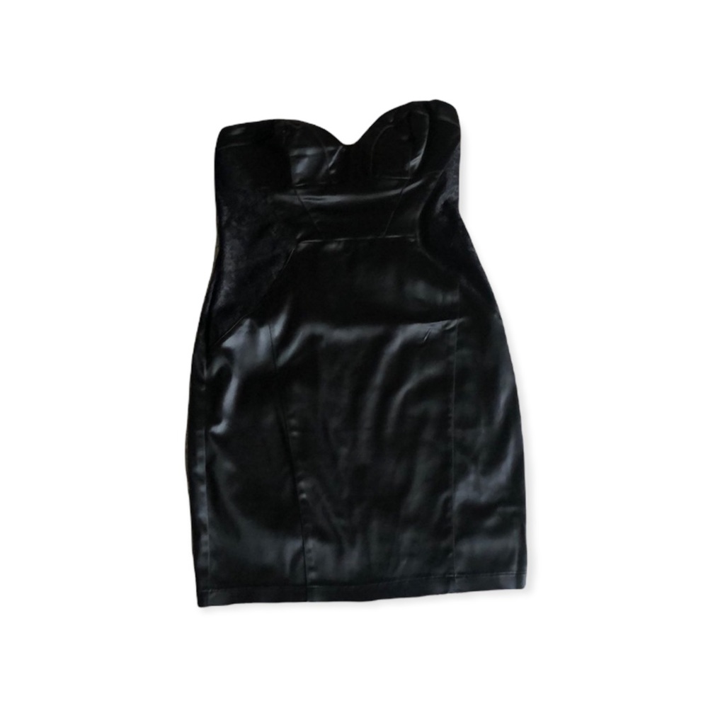 Black sweet heart dress satin size M NWT